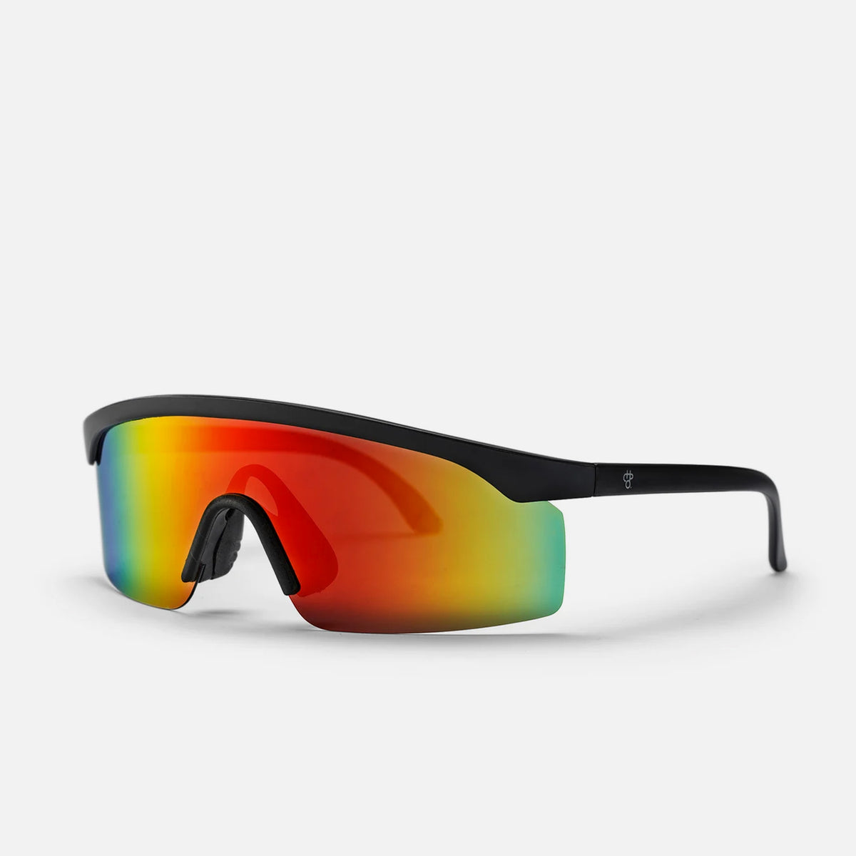 CHPO - Lelle Sunglasses - Shiny Black / Red Mirror