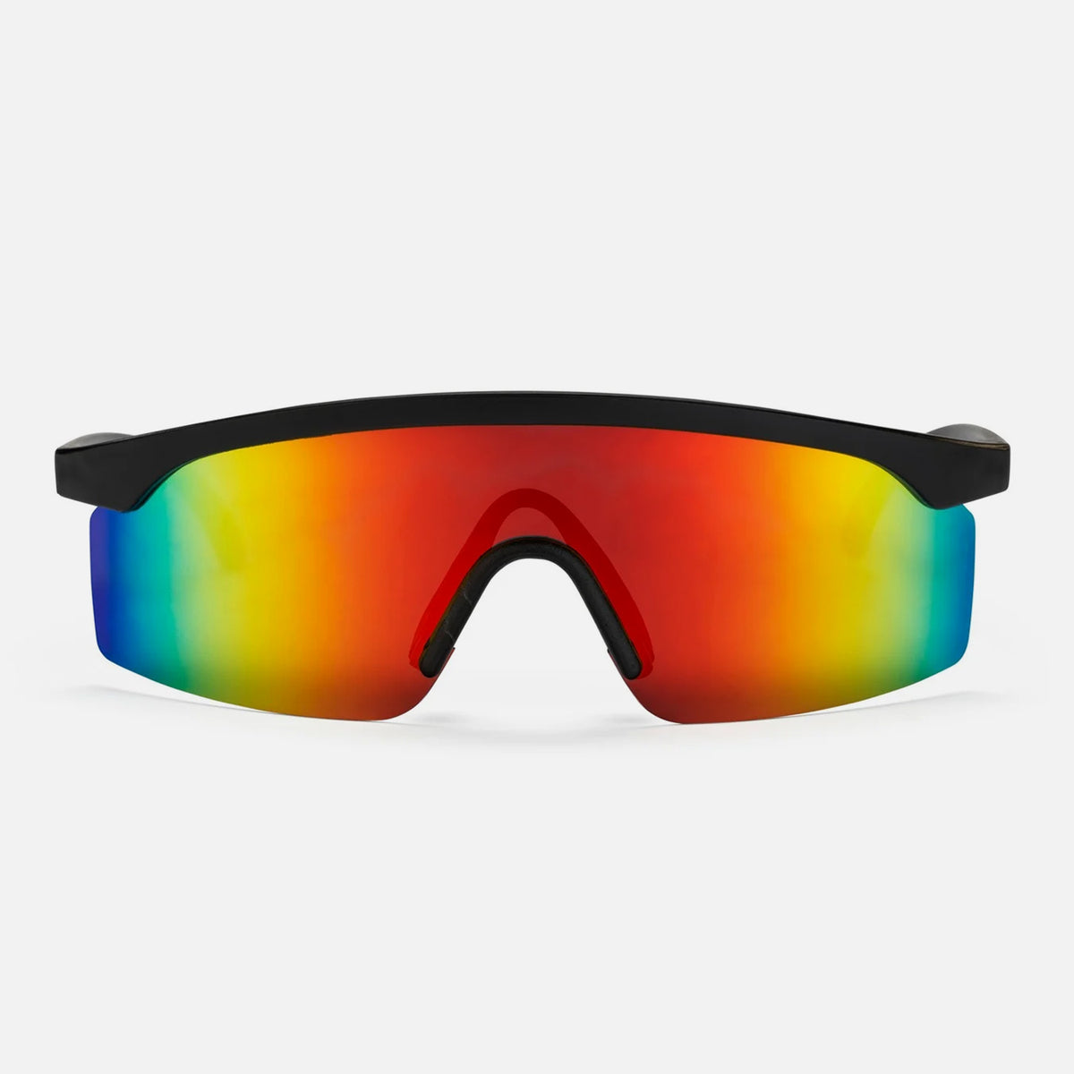 CHPO - Lelle Sunglasses - Shiny Black / Red Mirror