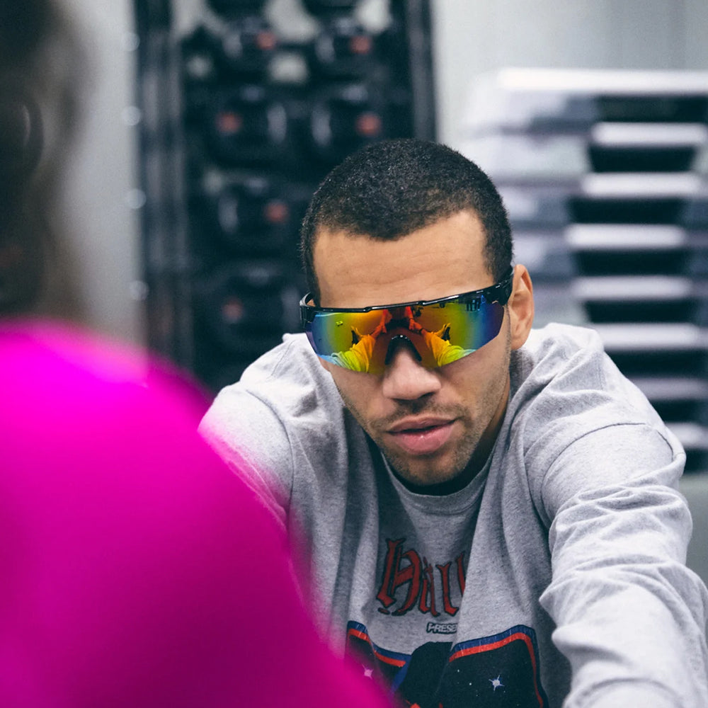 CHPO - Soda Sunglasses - Shiny Black / Red Mirror