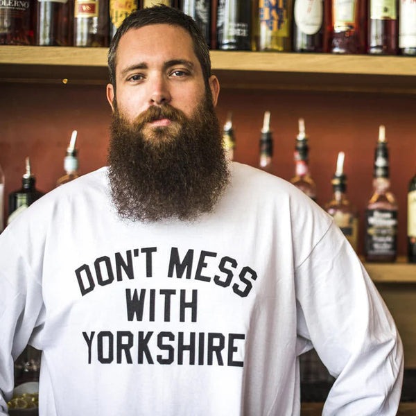 Don't Mess With Yorkshire - Classic Longsleeve T-Shirt - White / Black