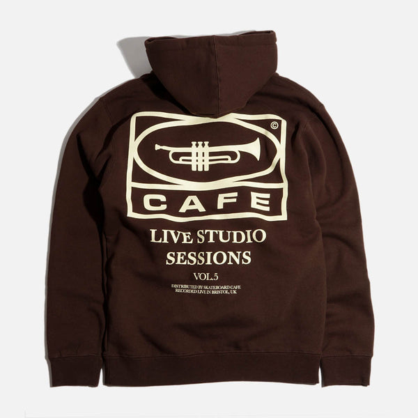 Skateboard Cafe - 45 Pullover Hooded Sweatshirt - Coffee