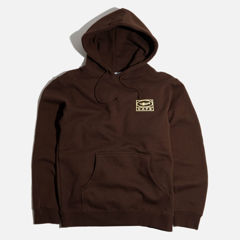 Skateboard Cafe - 45 Pullover Hooded Sweatshirt - Coffee