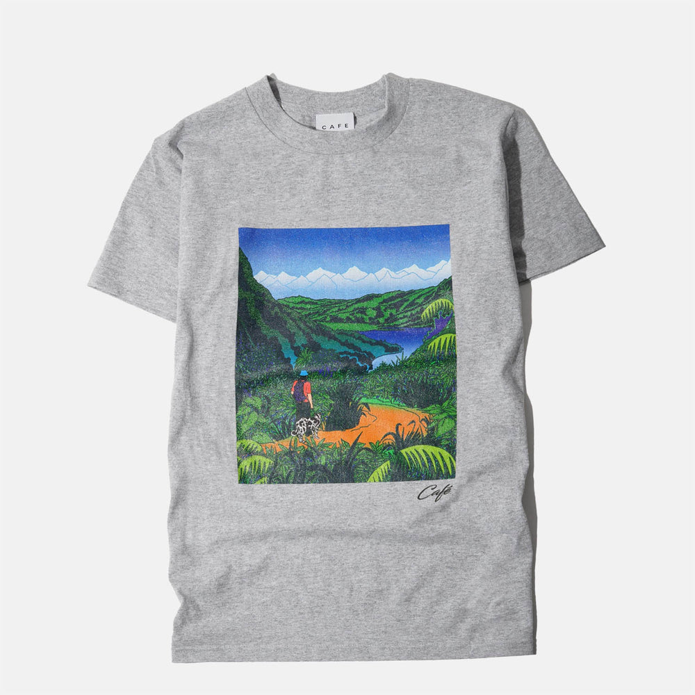 Skateboard Cafe - Mountains T-Shirt - Heather Grey