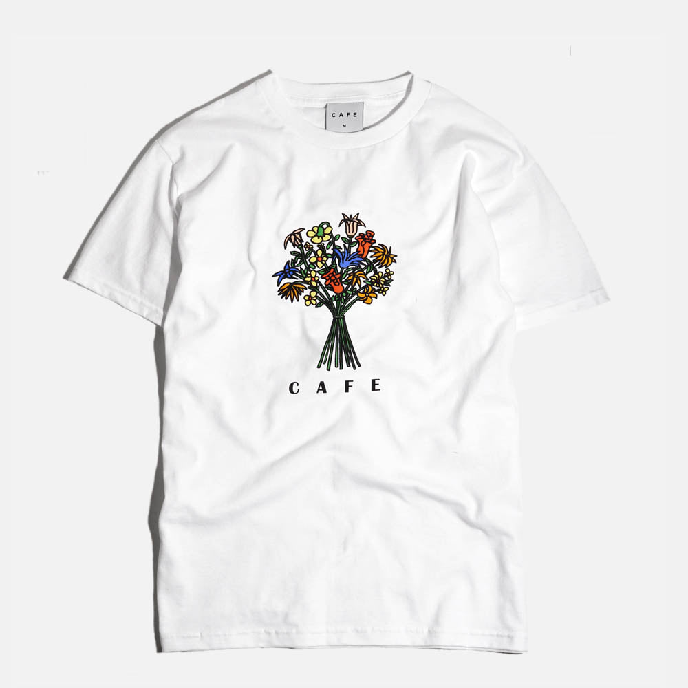 Skateboard Cafe - Bouquet T-Shirt - White