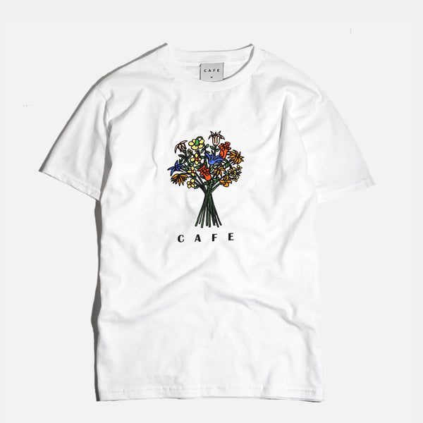 Skateboard Cafe - Bouquet T-Shirt - White