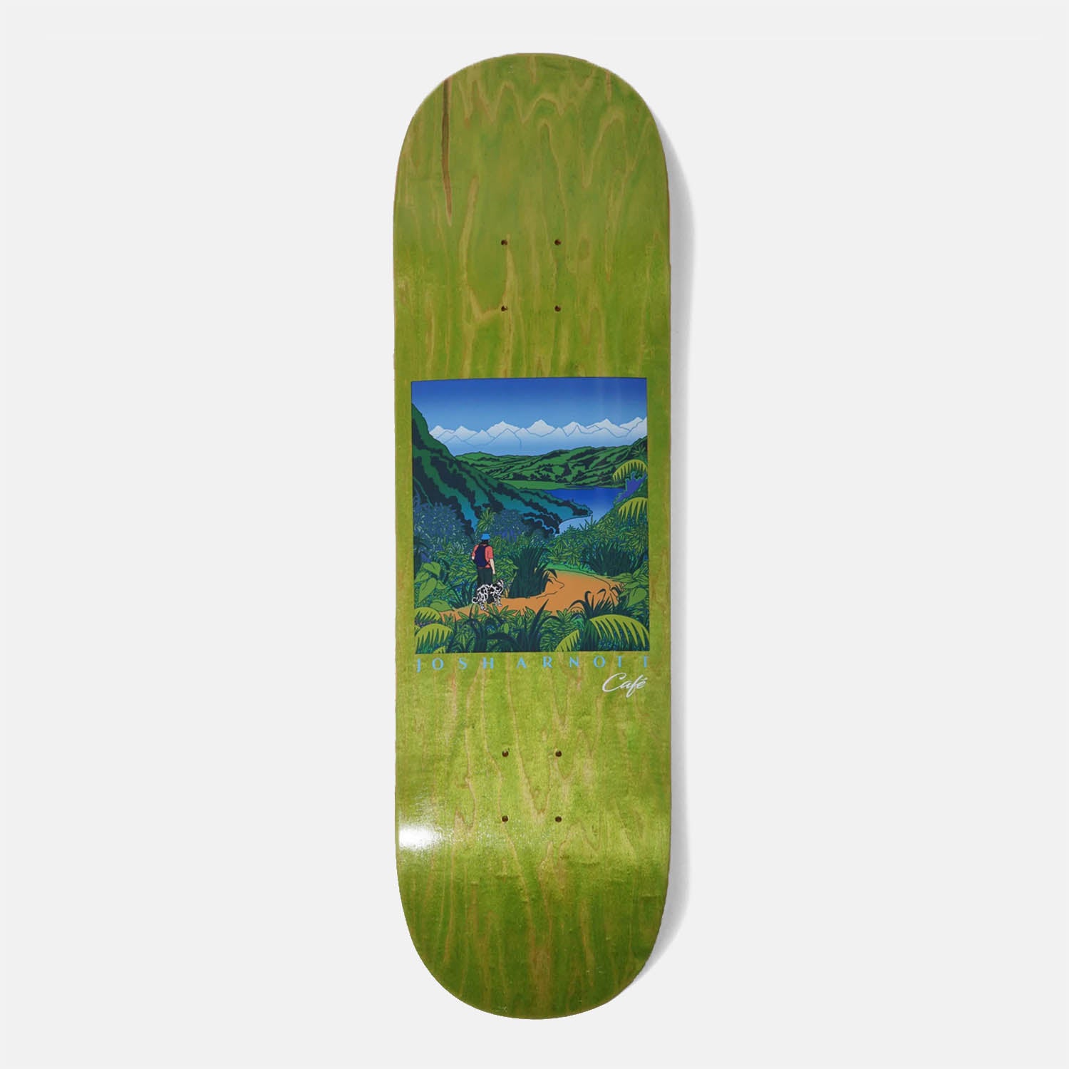 Skateboard Cafe - 8.5" Mountains Skateboard Deck - Green