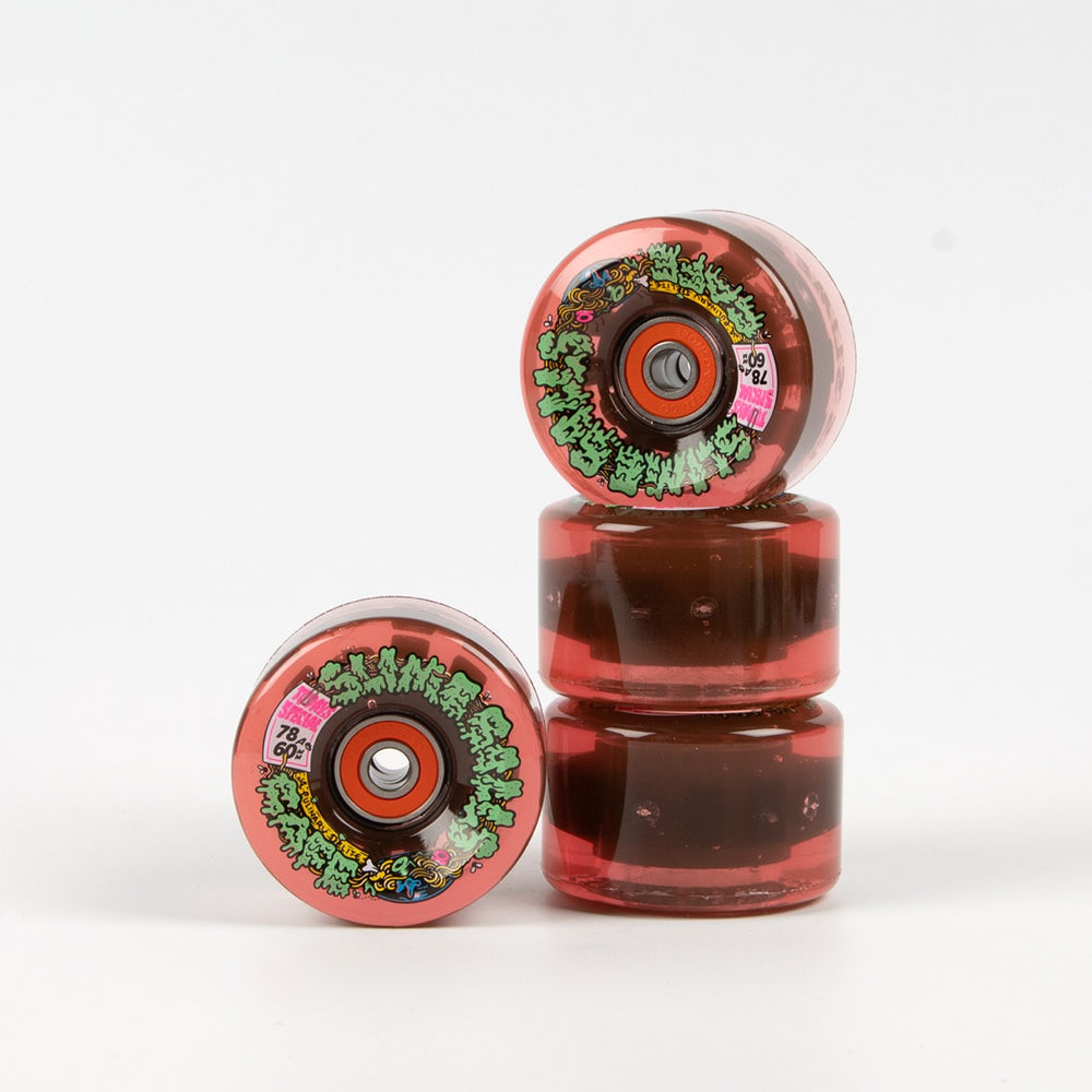 Slime Balls - 60mm (78a) Skateboard Cafe Light Ups OG Skateboard Wheels - Red