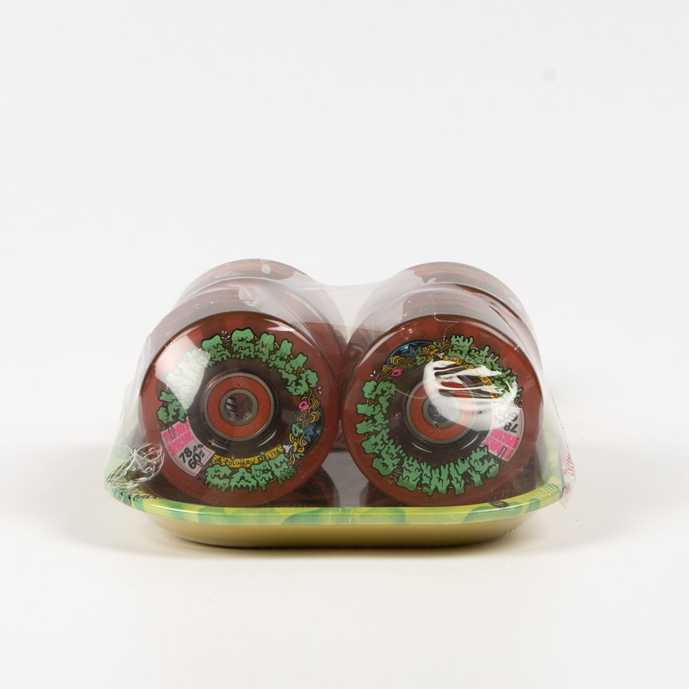 Slime Balls - 60mm (78a) Skateboard Cafe Light Ups OG Skateboard Wheels - Red