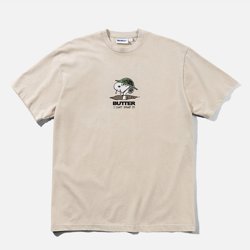 Butter Goods - Peanuts Can't Stand It T-Shirt - Washed Sandstone