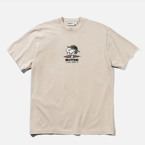 Butter Goods - Peanuts Can't Stand It T-Shirt - Washed Sandstone