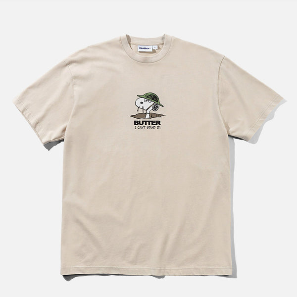 Butter Goods - Peanuts Can't Stand It T-Shirt - Washed Sandstone