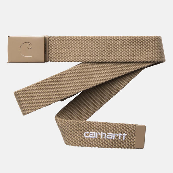 Carhartt WIP - C-Logo Clip Belt - Leather / White