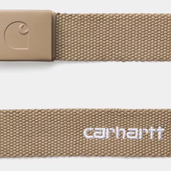 Carhartt WIP - C-Logo Clip Belt - Leather / White