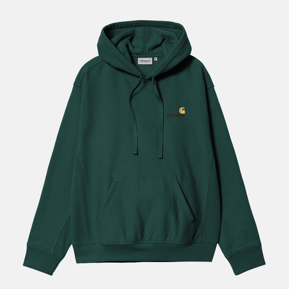 Carhartt WIP - American Script Pullover Hooded Sweatshirt - Dark Fir