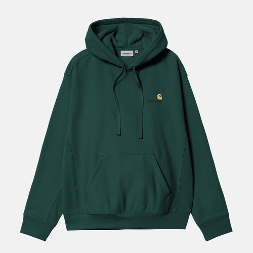 Carhartt WIP - American Script Pullover Hooded Sweatshirt - Dark Fir