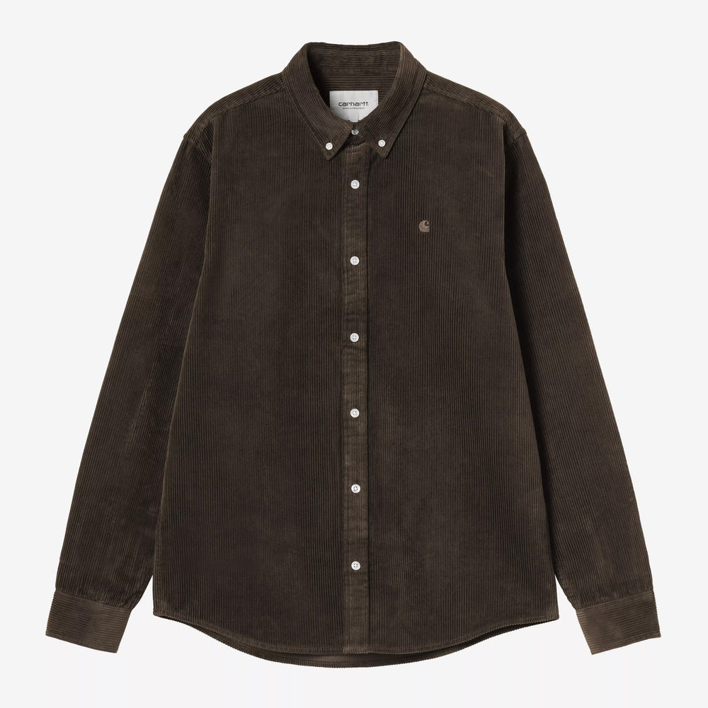 Carhartt WIP - Madison Corduroy Longsleeve Shirt - Tobacco