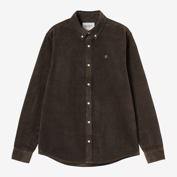 Carhartt WIP - Madison Corduroy Longsleeve Shirt - Tobacco