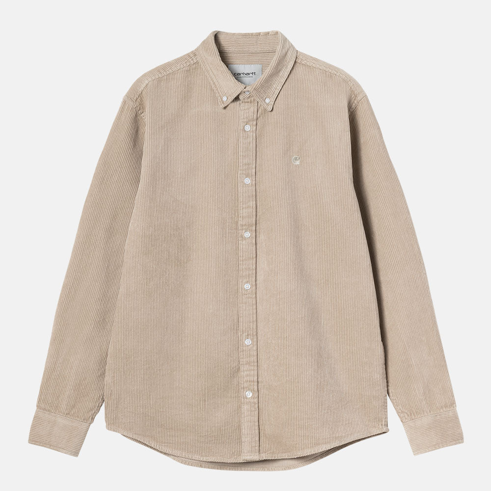 Carhartt WIP - Madison Corduroy Longsleeve Shirt - Wall / Wall