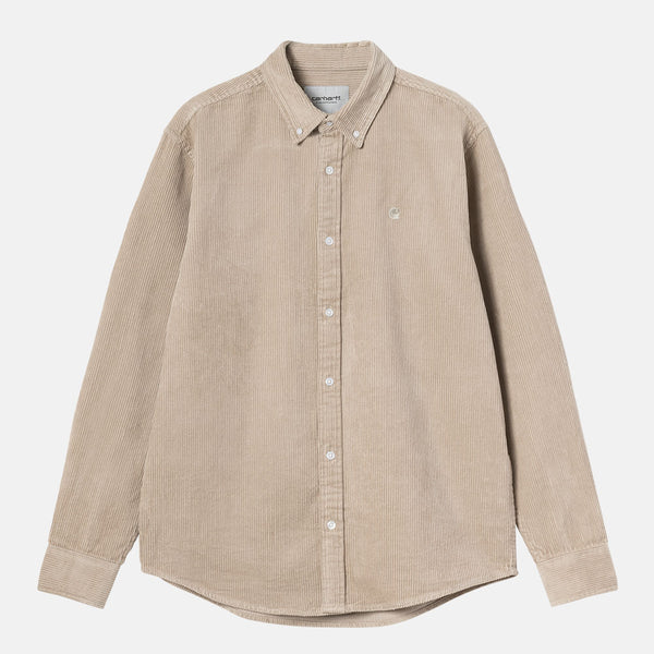 Carhartt WIP - Madison Corduroy Longsleeve Shirt - Wall / Wall