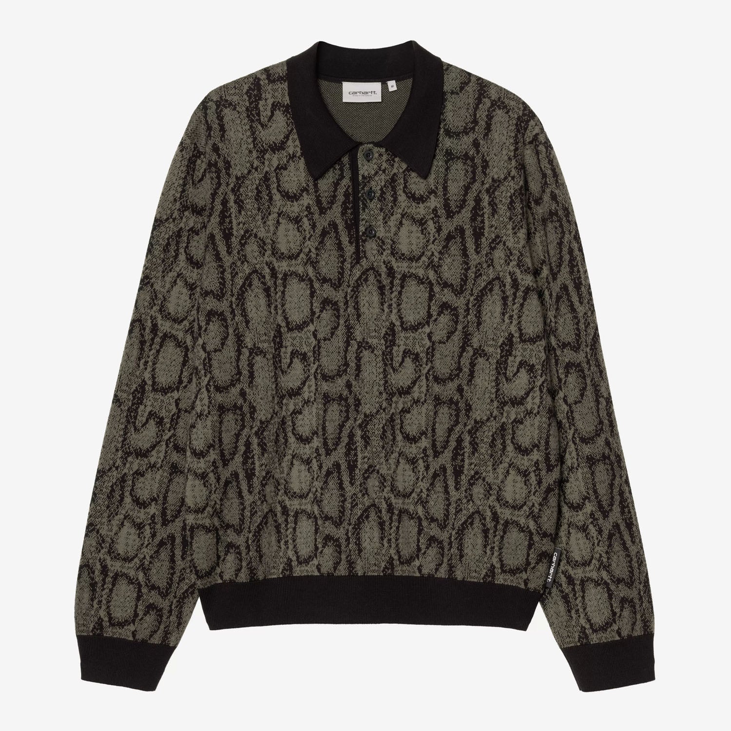 Carhartt WIP - Snake Camo Polo Knit - Leaf