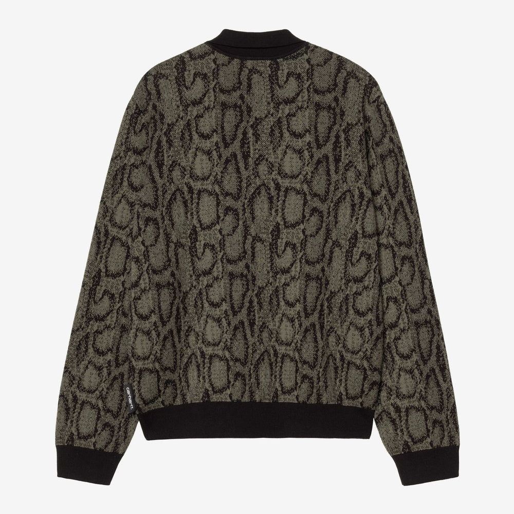 Carhartt WIP - Snake Camo Polo Knit - Leaf