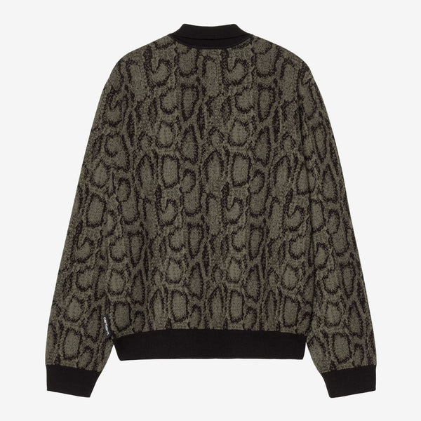 Carhartt WIP - Snake Camo Polo Knit - Leaf