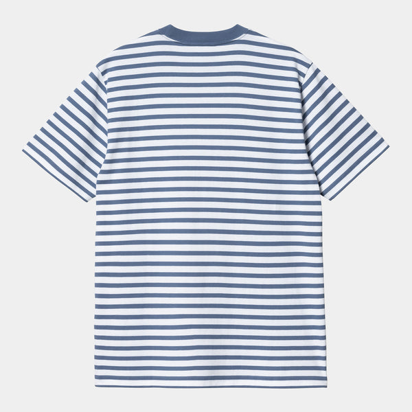 Carhartt WIP - Seidler Stripe Pocket T-Shirt - Sorrent / White