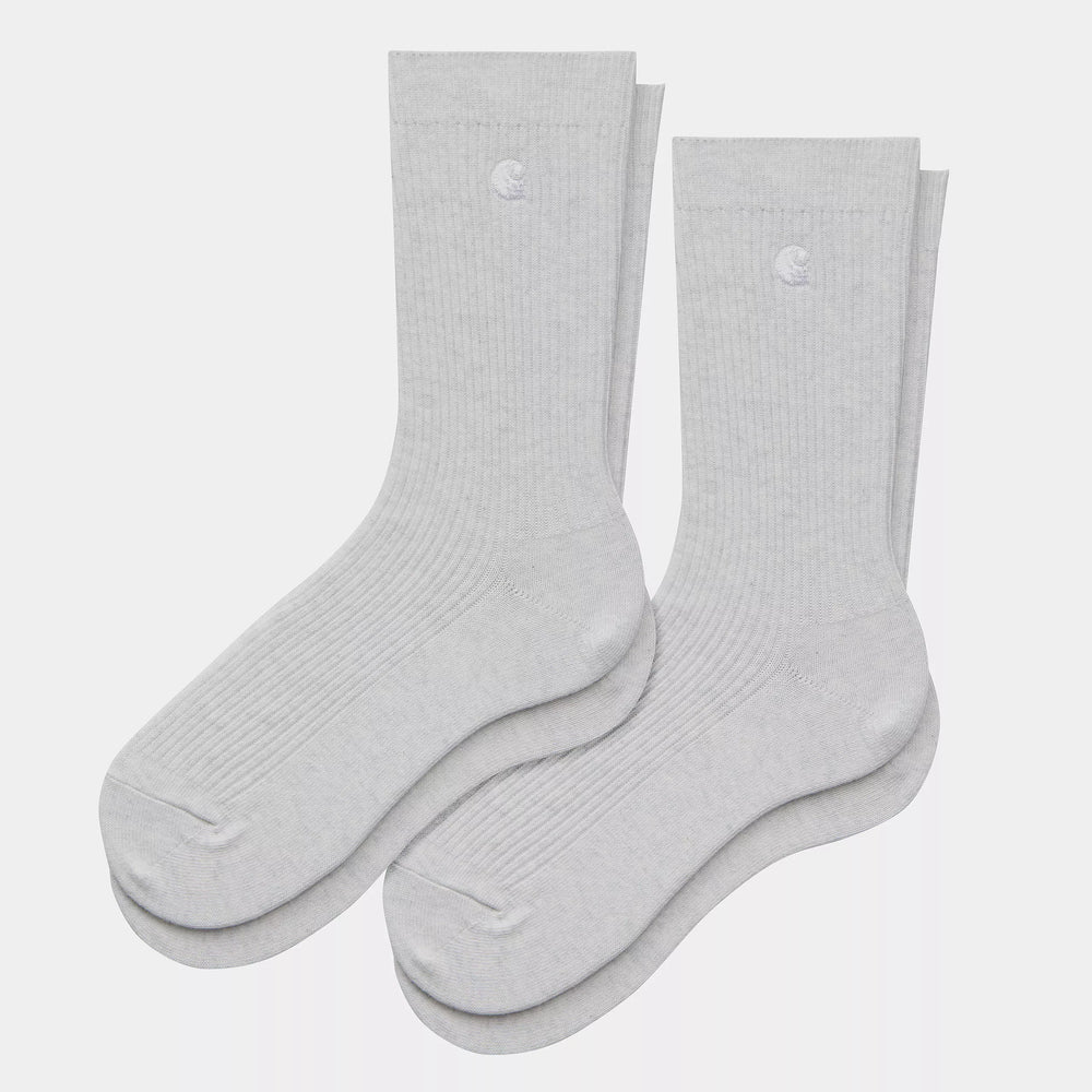 Carhartt WIP - Madison Socks (2 Pack) - Ash Heather / White