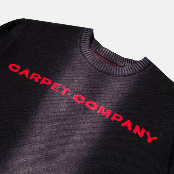 Carpet Company - Bleached Woven Knitted Jumper - Black / Bleach