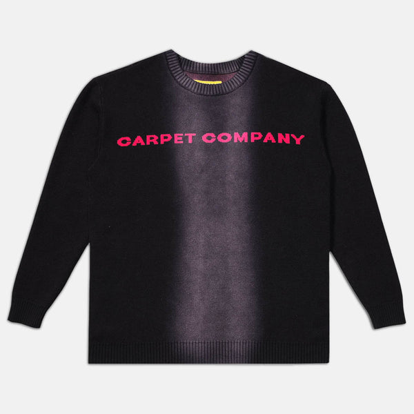 Carpet Company - Bleached Woven Knitted Jumper - Black / Bleach