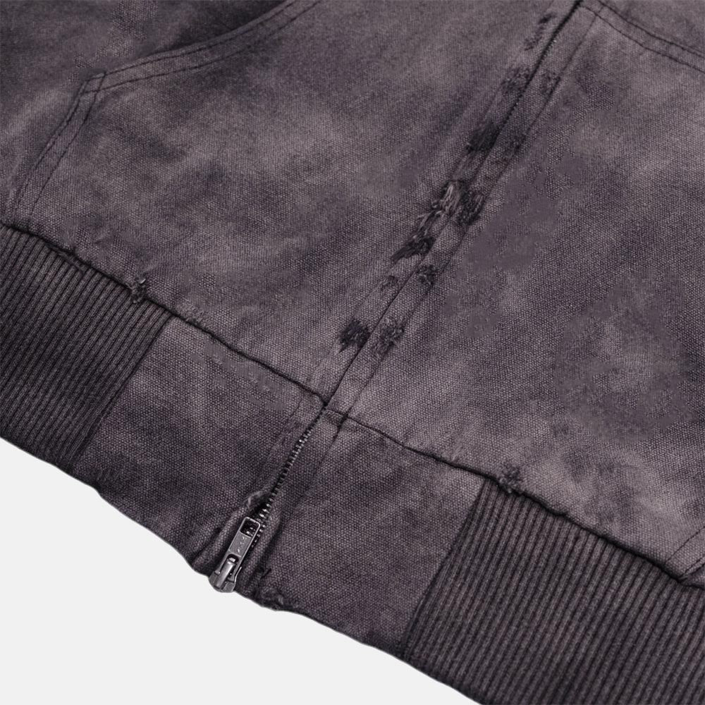 Carpet Company Beat Up Denim Jacket 激レア Carpet Company - Beat Up Hooded Denim Jacket - Black – Welcome