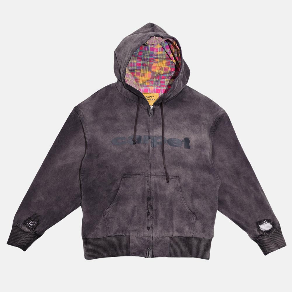 Carpet Company - Beat Up Hooded Denim Jacket - Black