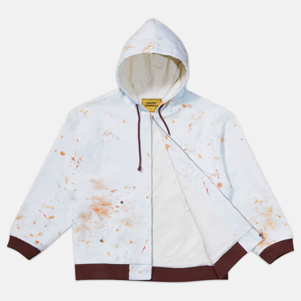 Carpet Company - Rust Hooded Work Jacket - Rusty White