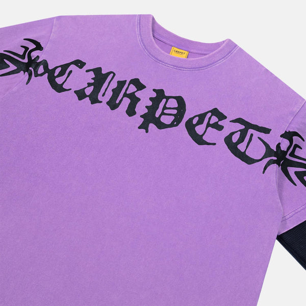 Carpet Company - Trampstamp Longsleeve T-Shirt - Purple / Black