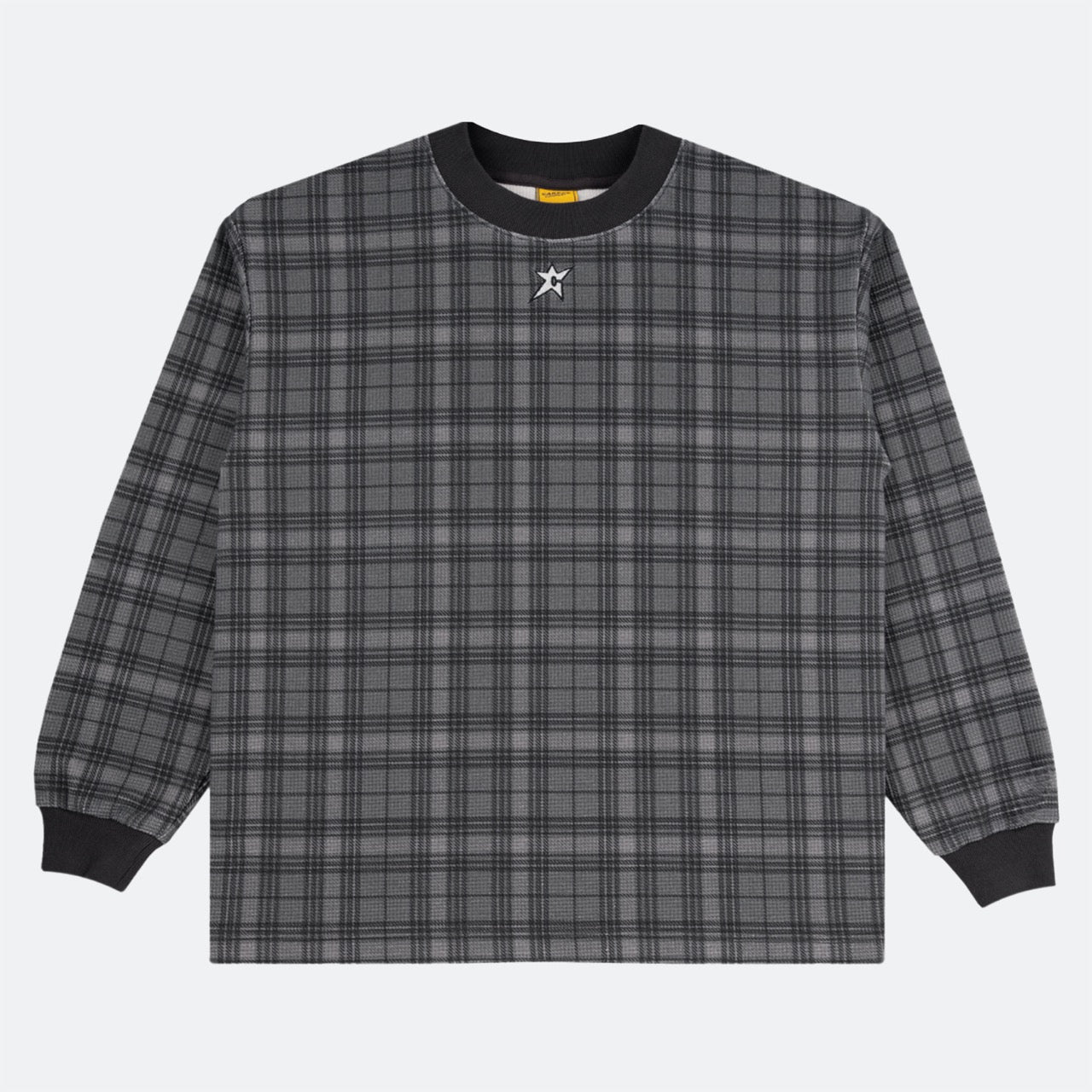 Carpet Company - Plaid Thermal Longsleeve T-Shirt - Black