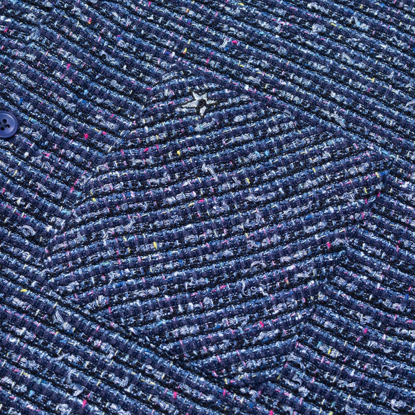 Carpet Compay - Basket Weave Button Up Shirt - Blue