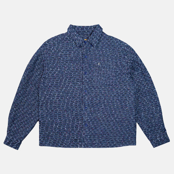 Carpet Compay - Basket Weave Button Up Shirt - Blue