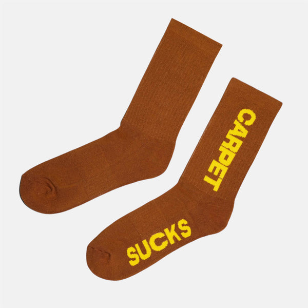 Carpet Company - Carpet Sucks Socks - Brown