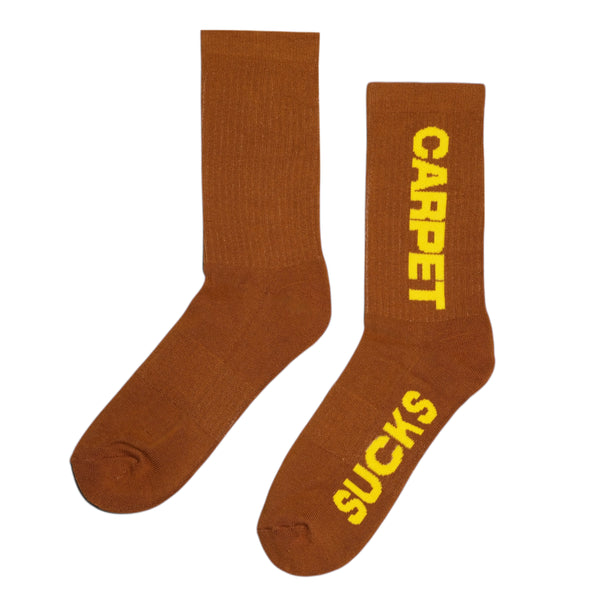 Carpet Company - Carpet Sucks Socks - Brown