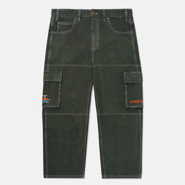 Cash Only - Aleka Denim Cargo Jeans - Washed Army