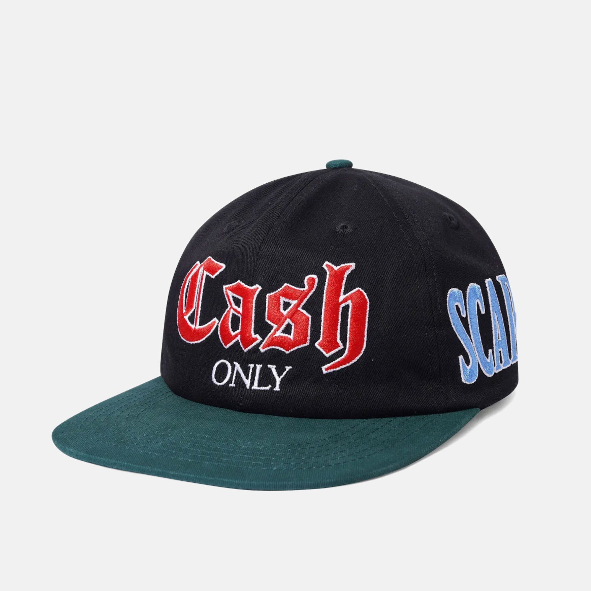Cash Only - Training 6 Panel Cap - Black / Forest Green