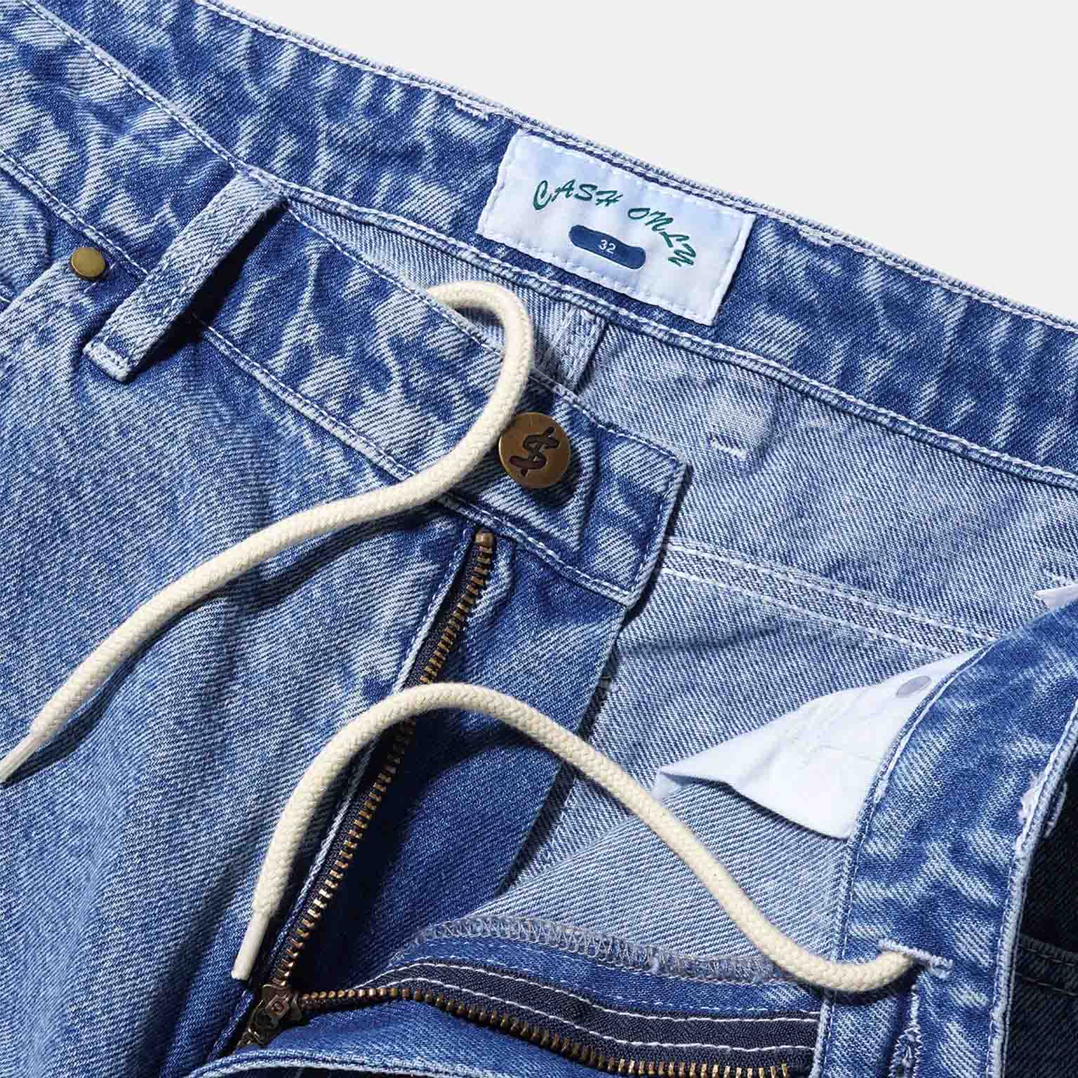 Cash Only - All Star Baggy Denim Jeans - Faded Indigo