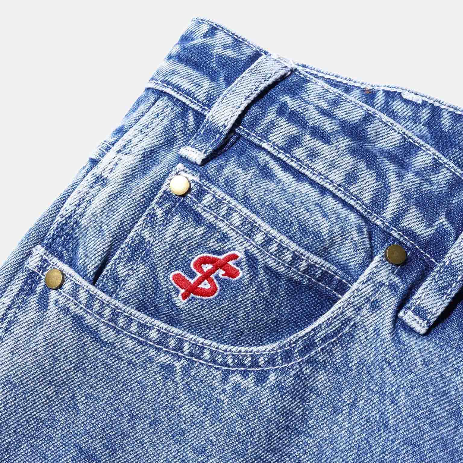 Cash Only - All Star Baggy Denim Jeans - Faded Indigo
