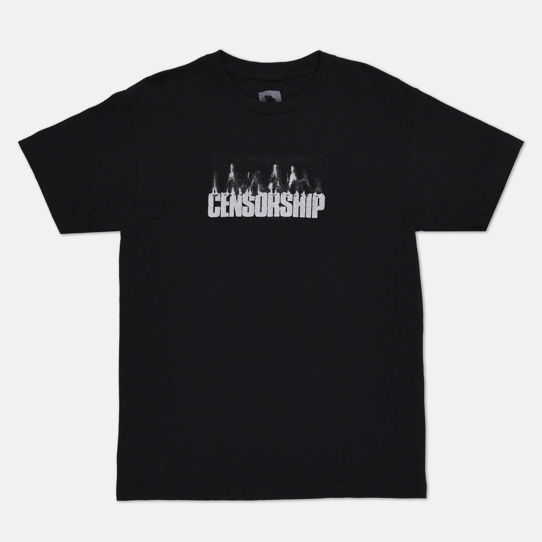 Glue Skateboards Censorship T Shirt Black Welcome Skate Store