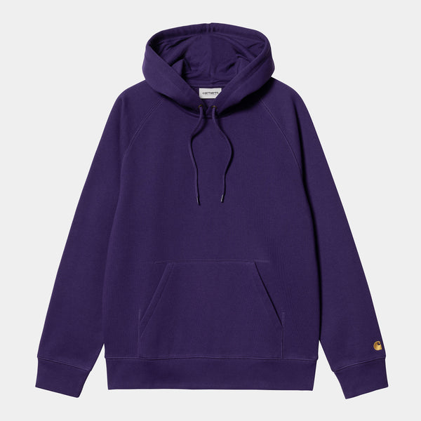 Carhartt WIP - Chase Pullover Hooded Sweatshirt - Tyrian / Gold