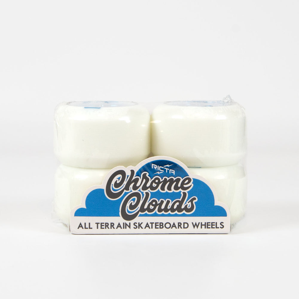 Ricta Wheels - 56mm (78a) Chrome Clouds Skateboard Wheels - White / Blue