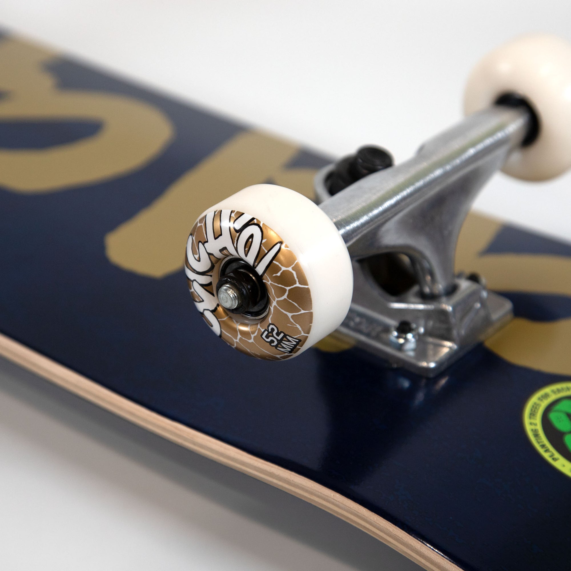 Cliche - 7.5" Handwritten First Push Complete Skateboard - Navy / Gold