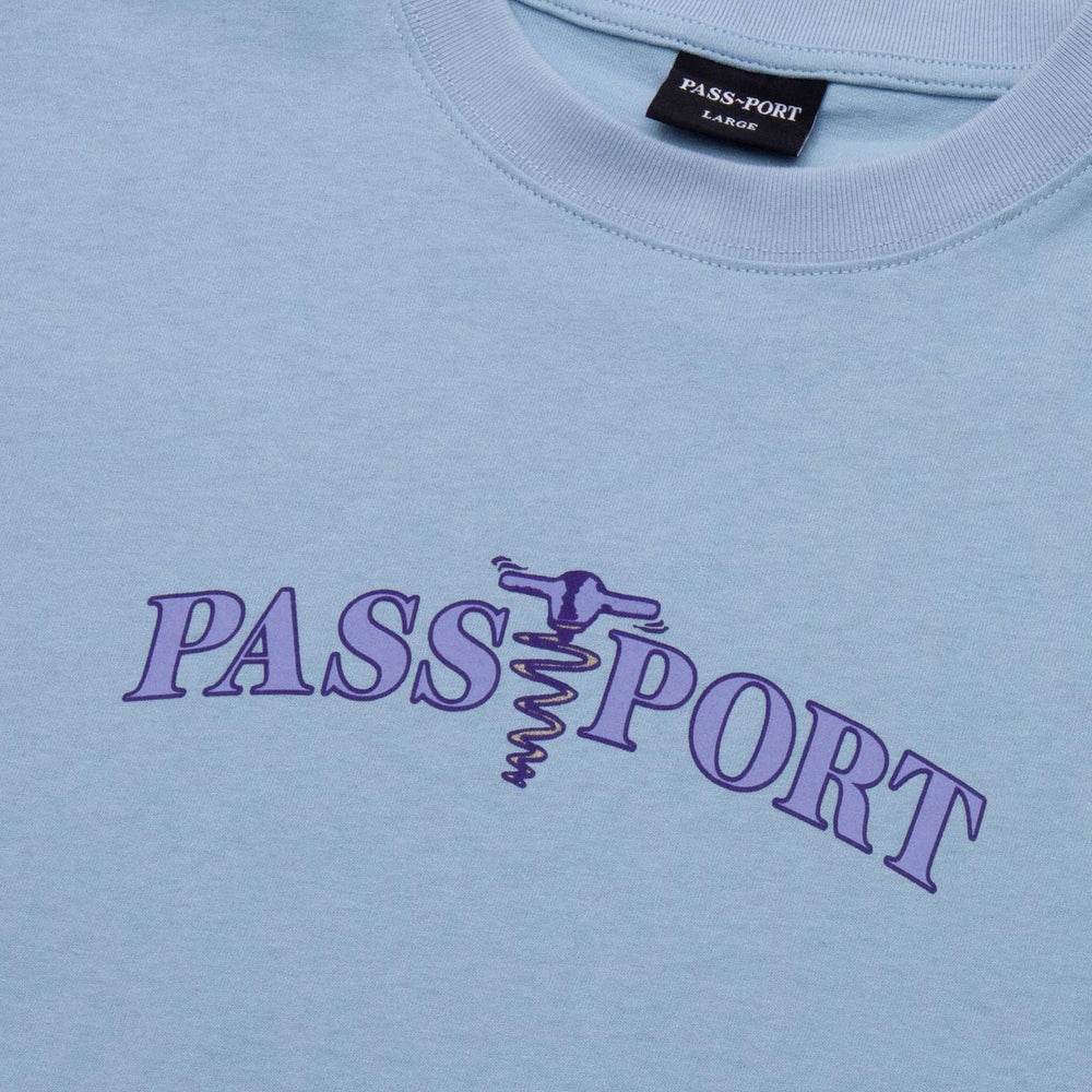 Pass Port Skateboards - Corkscrew T-Shirt - Stonewash Blue