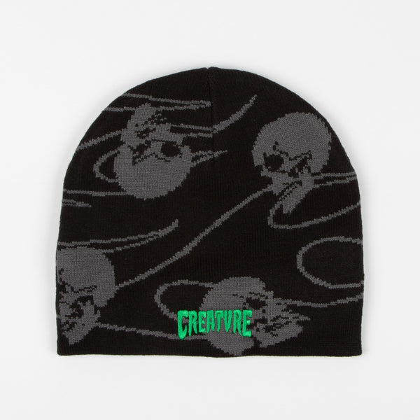 Creature Skateboards - Spiral Skull Beanie - Black