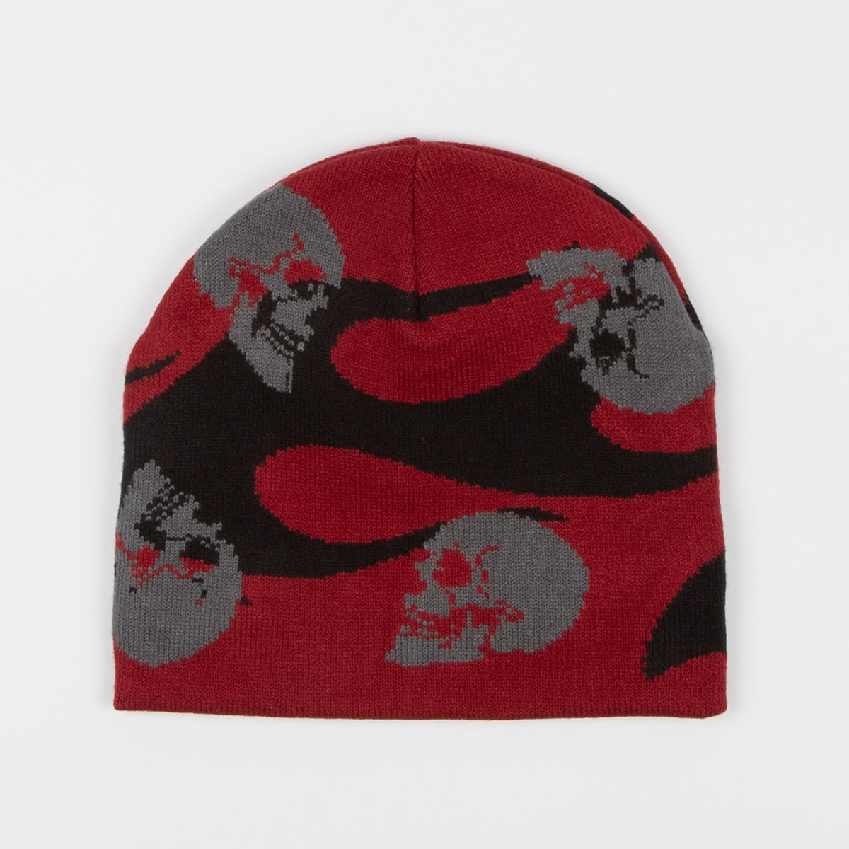 Creature Skateboards - Spiral Skull Beanie - Maroon / Black